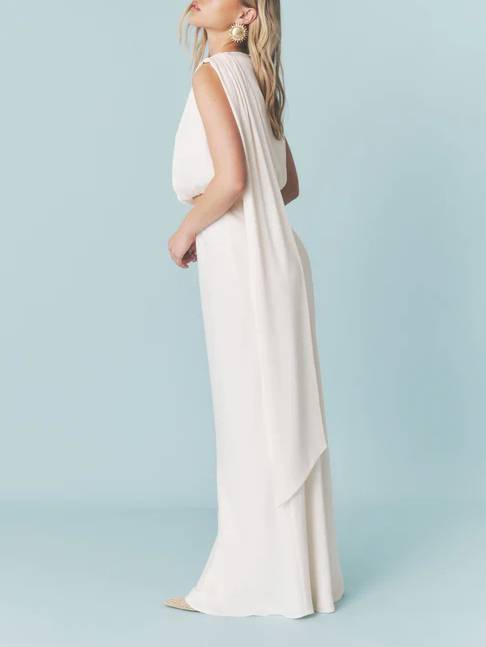 Minimalist Ribbon Top And Skirt Suit-Skirt - Image 3