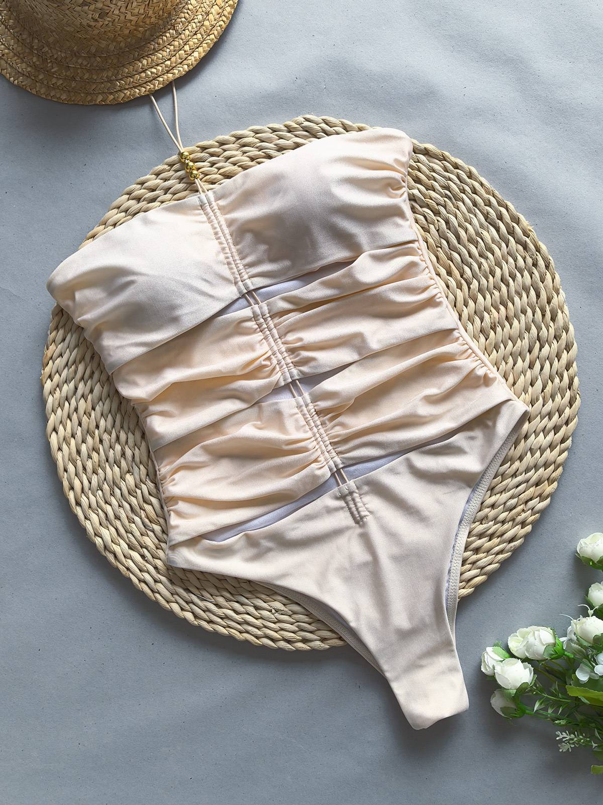 Halter Hollow One-Piece Swimsuit - Image 6